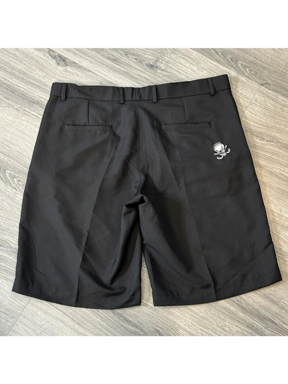 Tattoo Golf Pants Mens 38 Black Performance Khaki Skull Logo Polyester